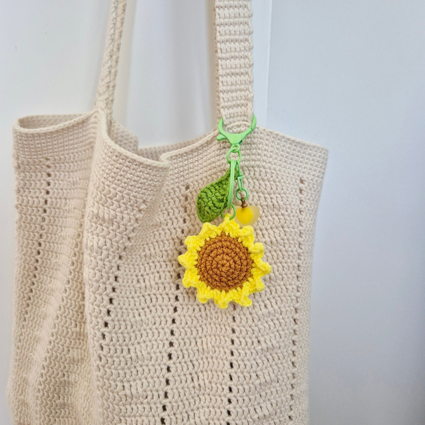 Crochet Sunflower Keychain/Bag Charm