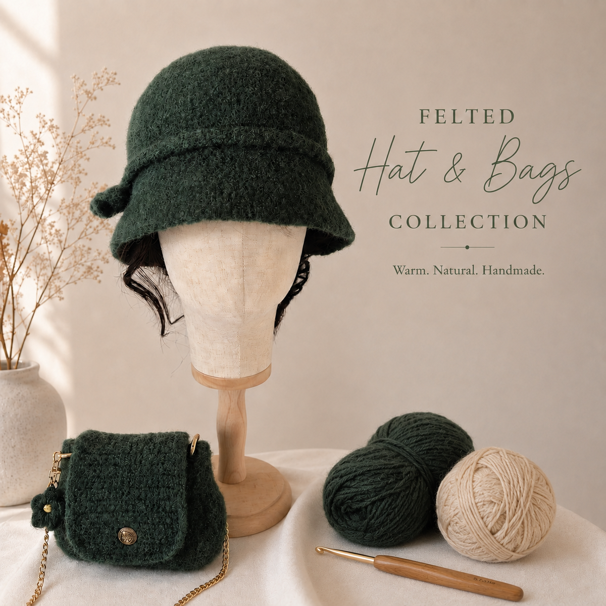 Felted Wool Hats & Bags
