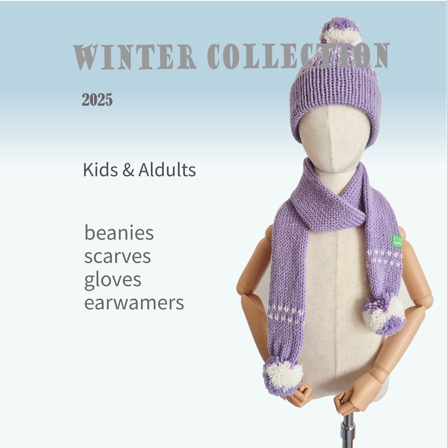 Five Carrots Kids scarve and beanie set