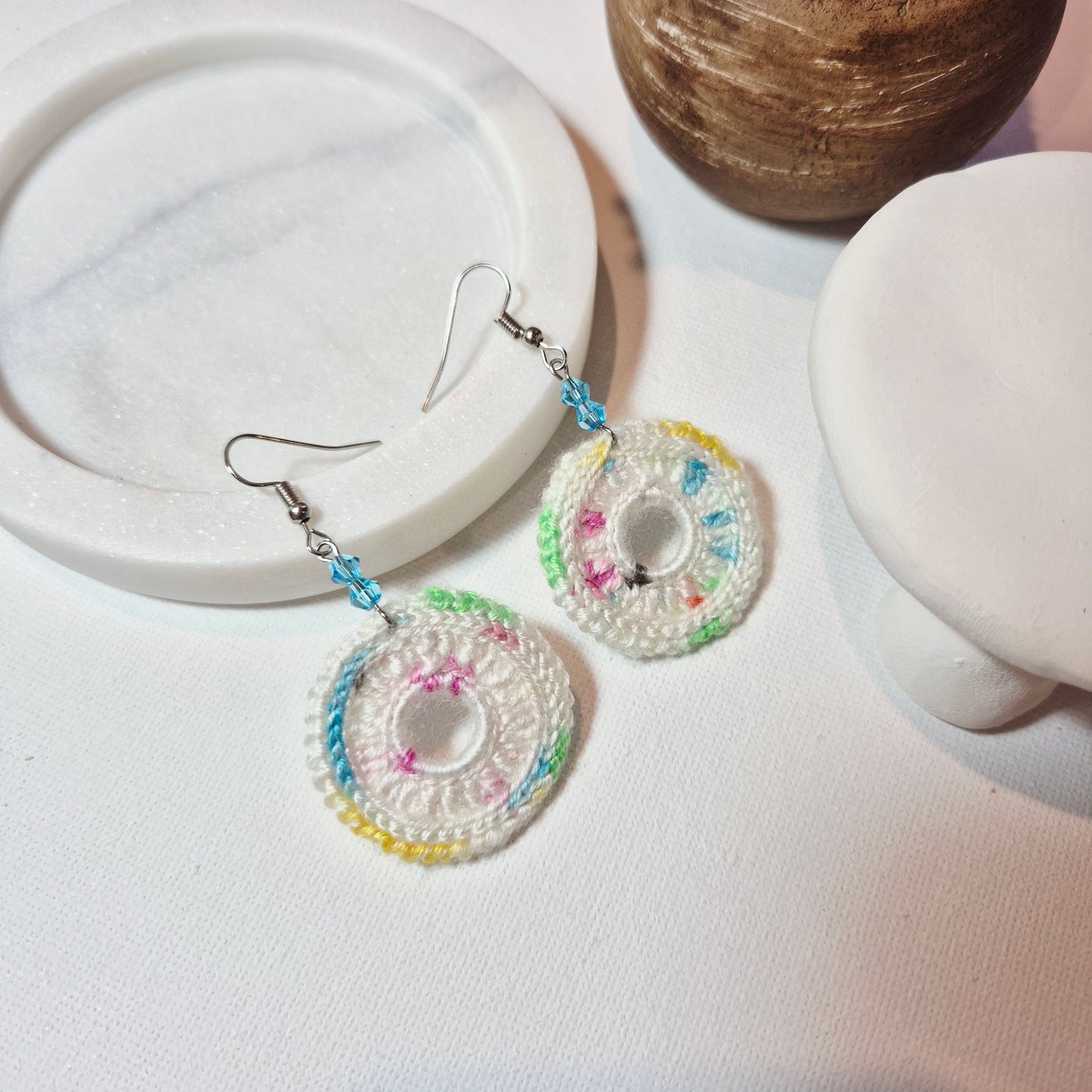 CrocheEarrings - Cute Colorful ring Design