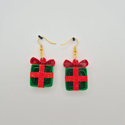 Christmas Gift Paper Quilling Earrings