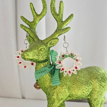 Paper Quilling Wreath Earrings