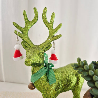 Paper Quilling Christmas Hat Earrings - Festive Santa Hat Design