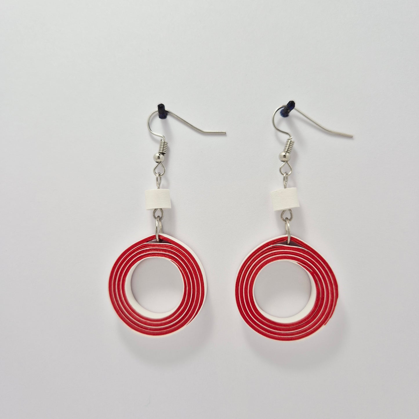 Christmas earring ring red