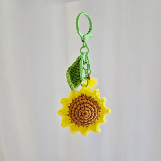 Crochet Sunflower Keychain/Bag Charm