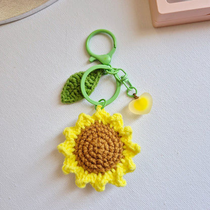 Crochet Sunflower Keychain/Bag Charm