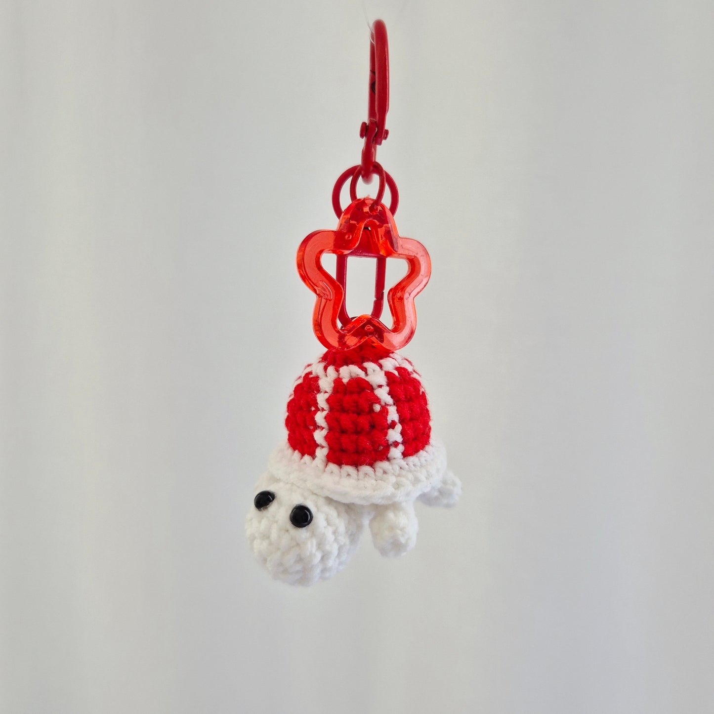 Crochet Turtle Keychain/Bag Charm (red)
