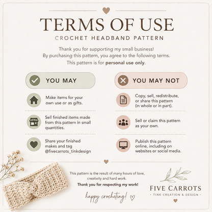 Cozy Crochet Headband Pattern with Flower Embroidery – Digital Download