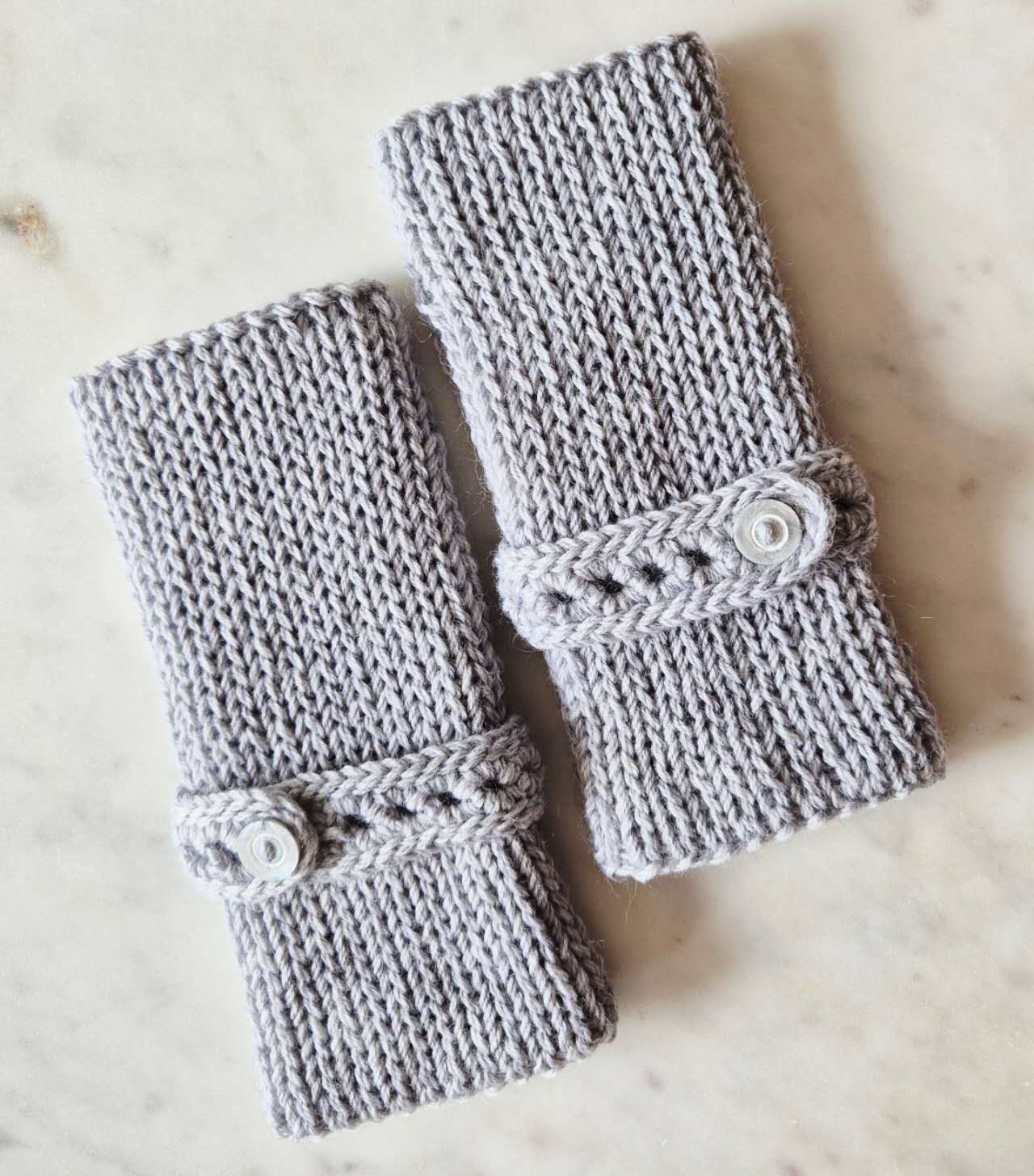 fingerless gloves Light Silver