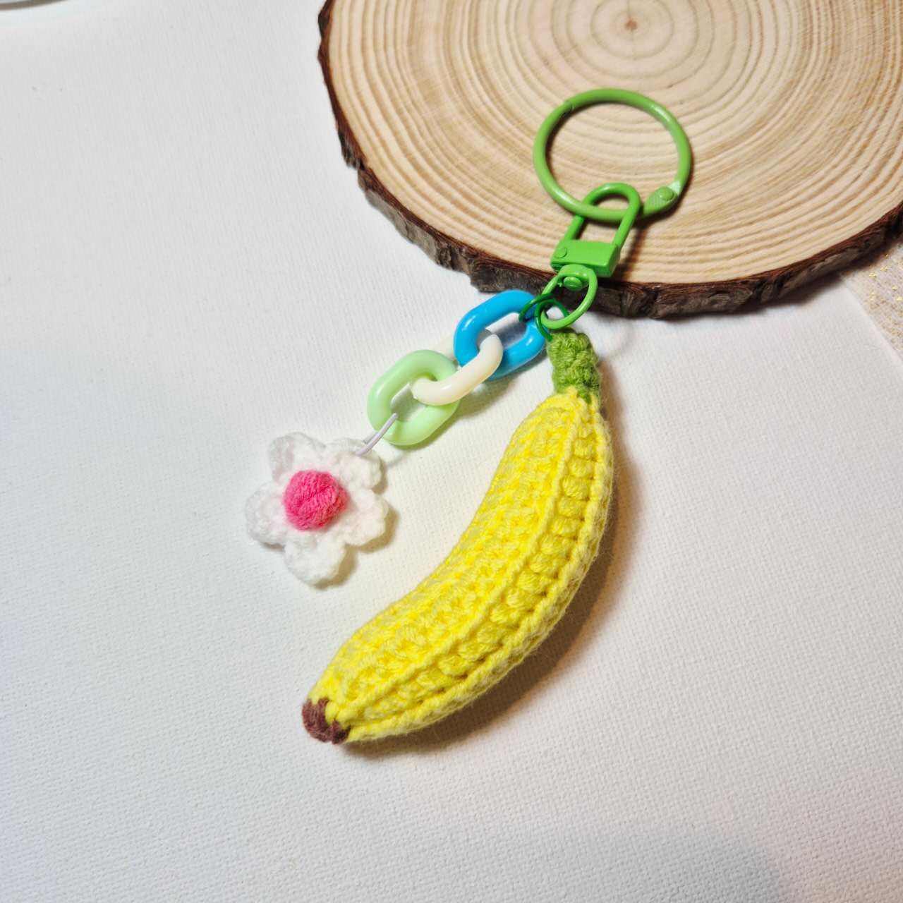 Crochet banana keychain/bag charms