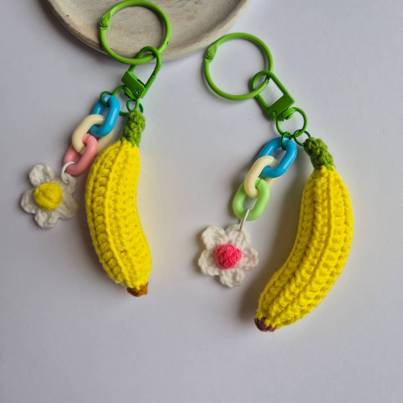 Crochet banana keychain/bag charms
