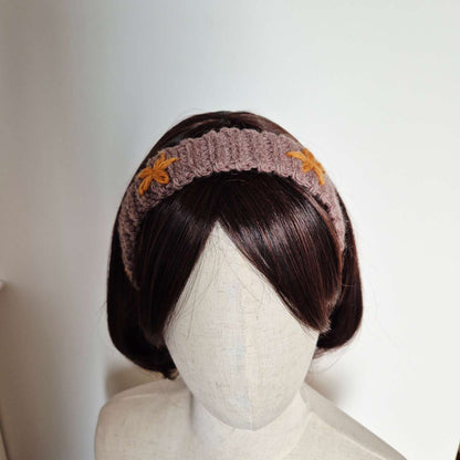 Cozy Crochet Headband Pattern with Flower Embroidery – Digital Download
