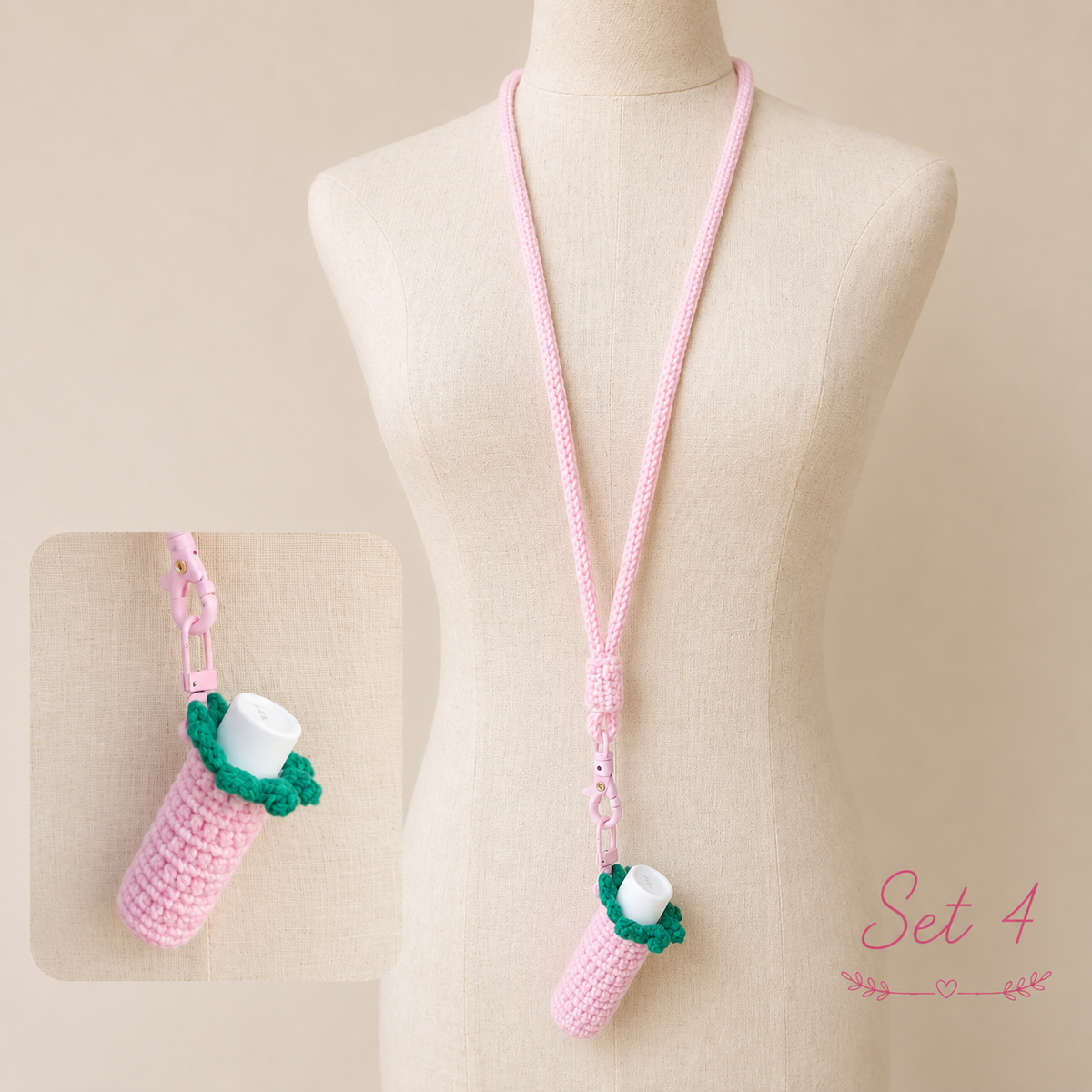 Handmade Lanyard & Lipstick Holder Gift Set