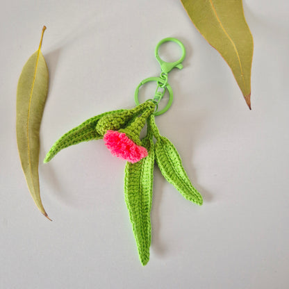 Crochet Gumnut flower Keychain