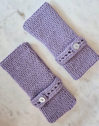 fingerless gloves light purple