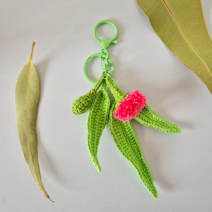 Crochet Gumnut flower Keychain