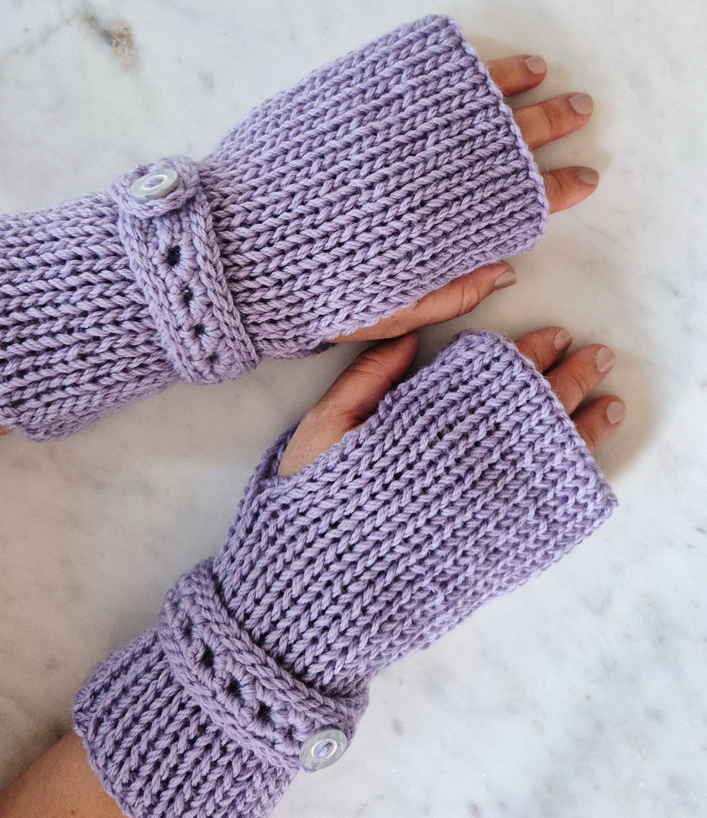 fingerless gloves light purple