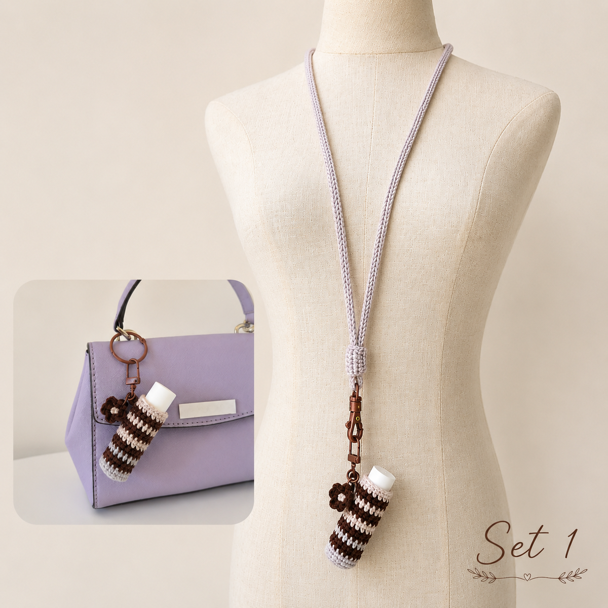 Handmade Lanyard & Lipstick Holder Gift Set