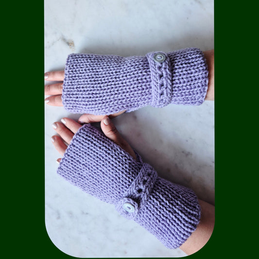 fingerless gloves light purple