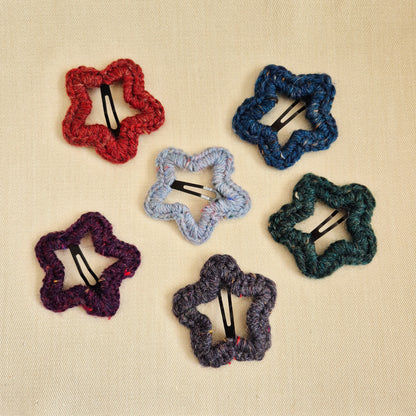 Handmade Crochet Star Hair Clips – Australian Wool