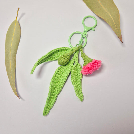 Crochet Gumnut flower Keychain