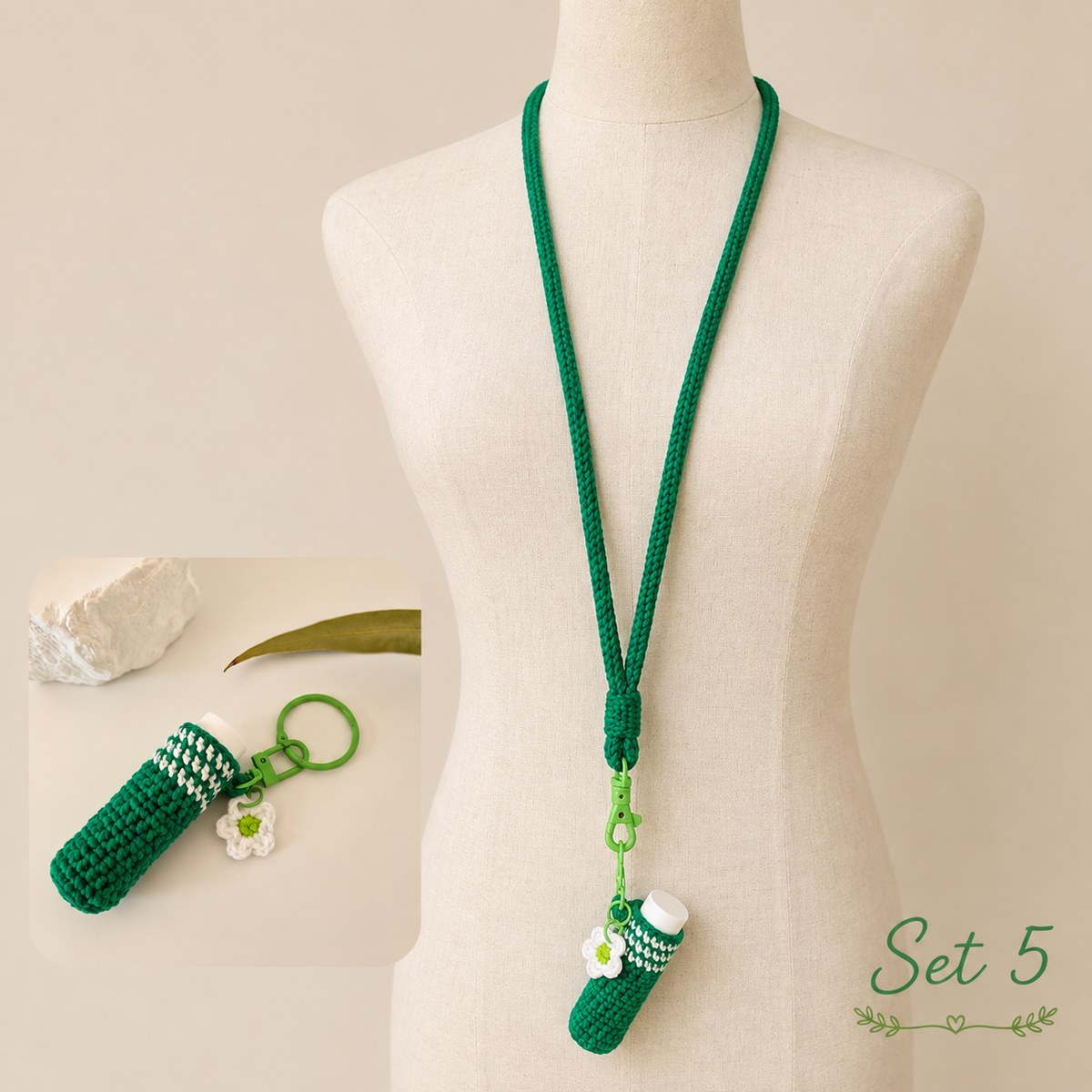Handmade Lanyard & Lipstick Holder Gift Set